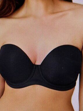 Black Wacoal 36DDD Strapless Bra 854119